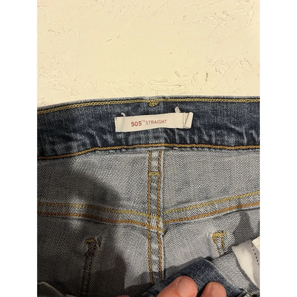 Levi's Jeans Mens 30x32 Blue 505 Regular Fit Straight Leg‎ Cotton Denim Pants